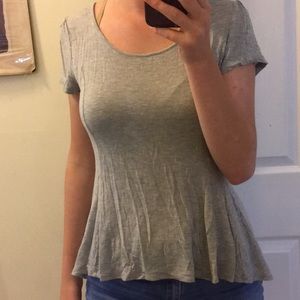 Gray peplum top